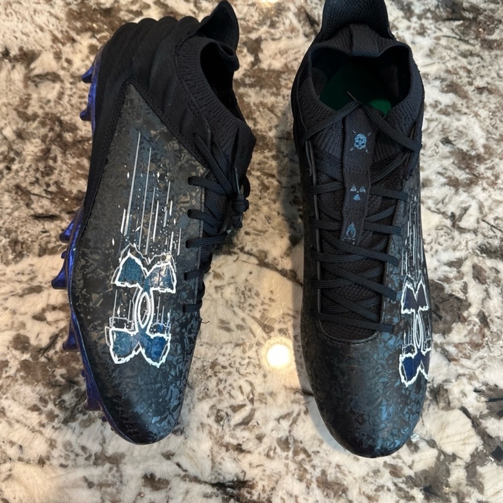 Under Armour Blur Smoke Suede 2.0 MC Football Cleats Men Sz 14 3027978-001 New